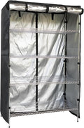Storage Rack Cover Waterproof Oxford Cloth Clear Front 36X18X72 in Dustproof Shelving Unit Cover