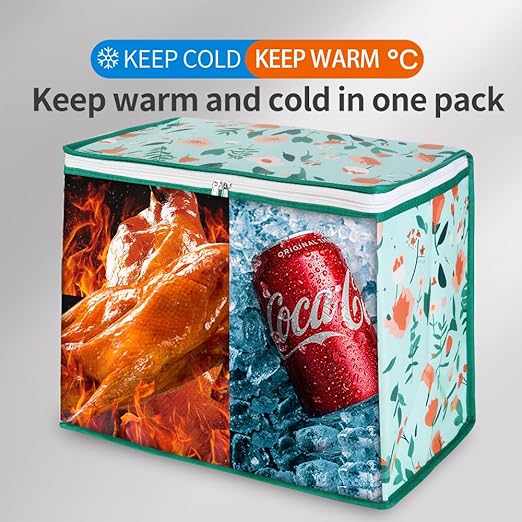 Bodaon 4-Pack Cooler Insulated Food Delivery Bag X-Large Bags for Grocery/Catering/Shopping Rideshare Delivery Bag Thermal Hot Pizza Large Cold and Frozen XL Tote Flower