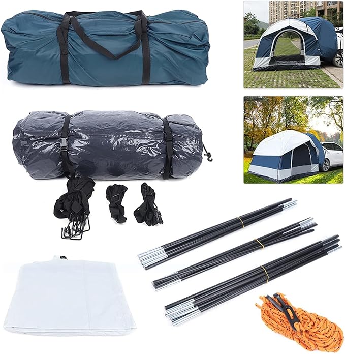 Car Tent Portable Camping Tent Outdoor Rainproof Sunshade Vehicle Rear