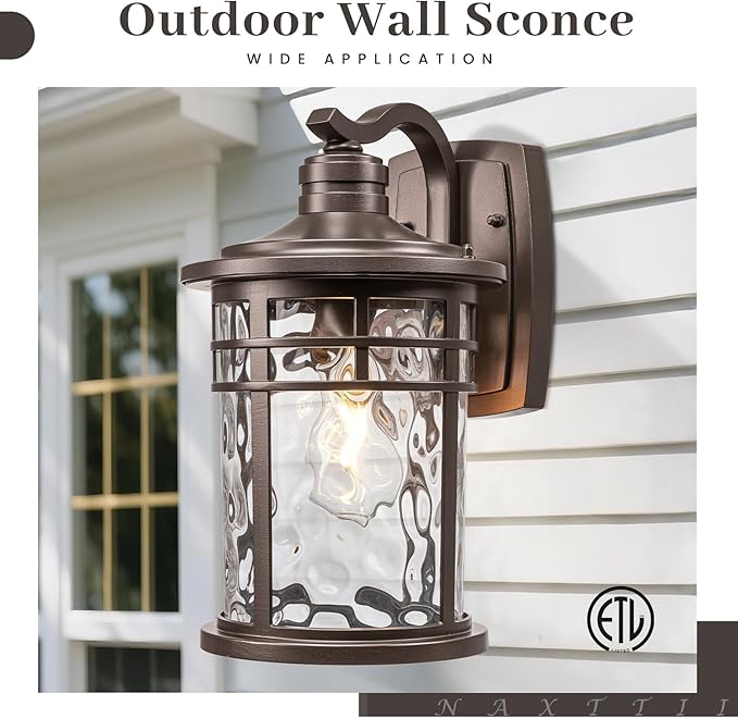 Outdoor Wall Lights 12 Inch Height Exterior Lighting Fixtures Modern Outside Lights for House Front Door Garage ORB Finish E26 Socket