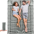 Double Sleeping Pad Self-Inflating 4 Thick for 2 Person Camping - Built-in Foot Pump Ergonomic Pillow &amp Ultra-Portable Design for Backpacking Hiking Tent Use