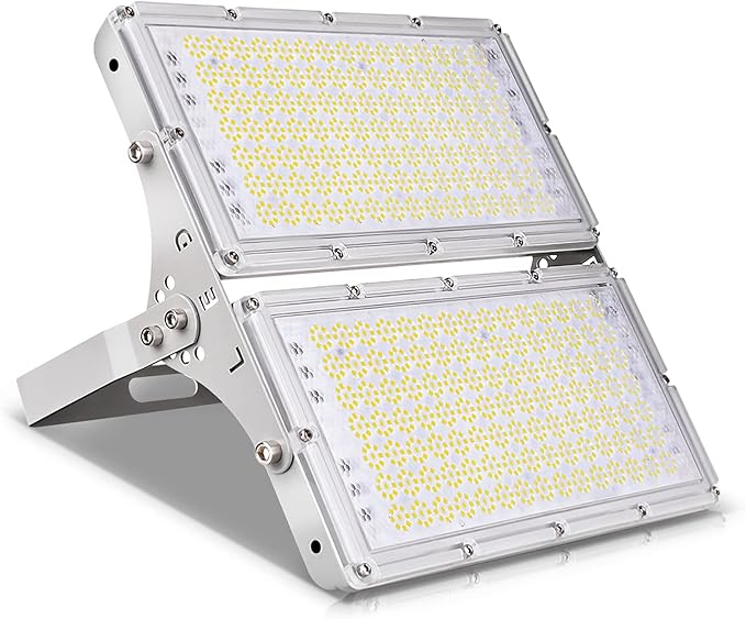 Viugreum 200W LED Flood Light 16000LM 6000K Daylight White Slim Outdoor Floodlight IP66 Waterproof Security Lights Landscape Wall Lights for Garage Garden Lawn Yard Playground