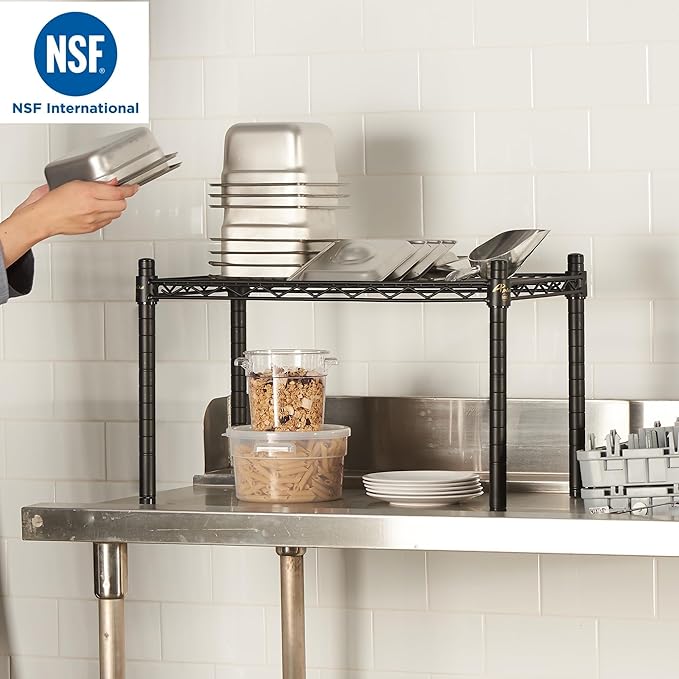 APLSS Dunnage Storage Rack 24×36×14(8) NSF Certified Height Adjustable Moist&ampDry Enviroments for Kitchen Garage Walk-in Cooler&ampFreezer Dishroom 800 Lbs Capacity