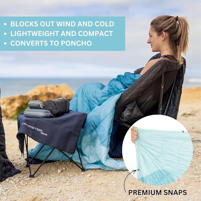 Sitpack Thermal Blanket - Lightweight Packable Puffy Waterproof and Packable Camping Blanket for Travel Beach Hammock and Outdoor Use