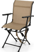 Tangkula 360-Degree Hunting Swivel Chair Ground Blind Chairs w/Armrest &amp Mesh Back Foldable Hunting Chairs w/Non-Slip Foot Pads &amp Steel Frame Portable Hunting Seats for Camping Hunting Fi