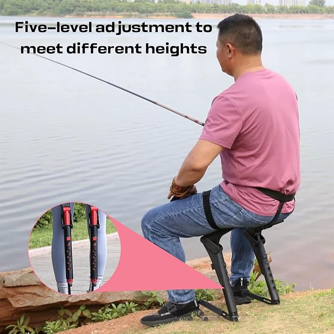 Wearable Exoskeleton Chair - Adjustable Lightweight Chairless Seat for Outdoor Use Supports Up to 100kg Ideal for Subway and Travel
