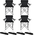HaSteeL Camping Chairs 4 Pack Oversized Folding Chair with Cup Holders for Adults Portable Chair &amp Carry Bag for Outdoor Backyard Beach Lawn Patio Picnic Fishing Oxford Fabric &amp Heavy