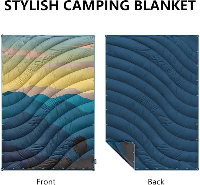 Camping BlanketLightweight Puffy Printed Camping Blanket Packable Outdoor Blanket for CampingTraveling Stadium Hiking Picnics