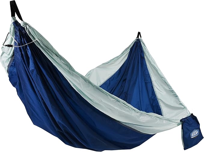 Equip Outdoors Portable Camping Illuminated Hammock Hanging Kit Included Two Person Light Up Hammock Blue 124'' L x 77'' W (99554)