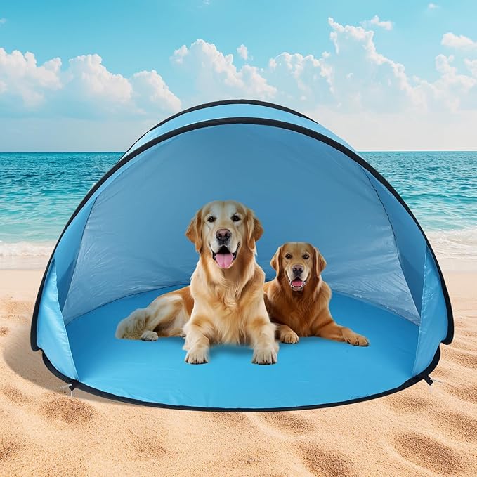 Extra Large Dog Beach Tent - 47 Lx39 Wx30 HPortable Outdoor Pop Up Pet Tent for Camping with Dogs CatsWaterproof Dog Sun Shade Shelter for Medium-Sized to Bigger Pets