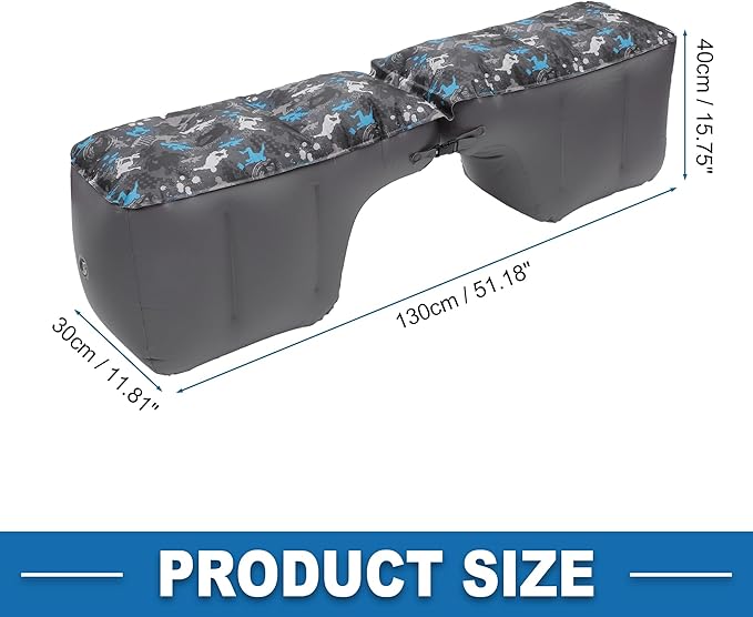 Car Mattress Sleeping Mat Comfortable Rear Seat Air Bed Gap Pad for Napping Travel