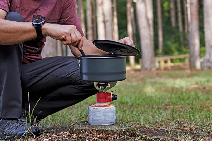 Coleman Classic 1-Burner Backpacking Stove Portable Lightweight Camp Stove with Adjustable Burner &amp Pressure Control 10000 BTUs of Power for Camping Backpacking Tailgating &amp More