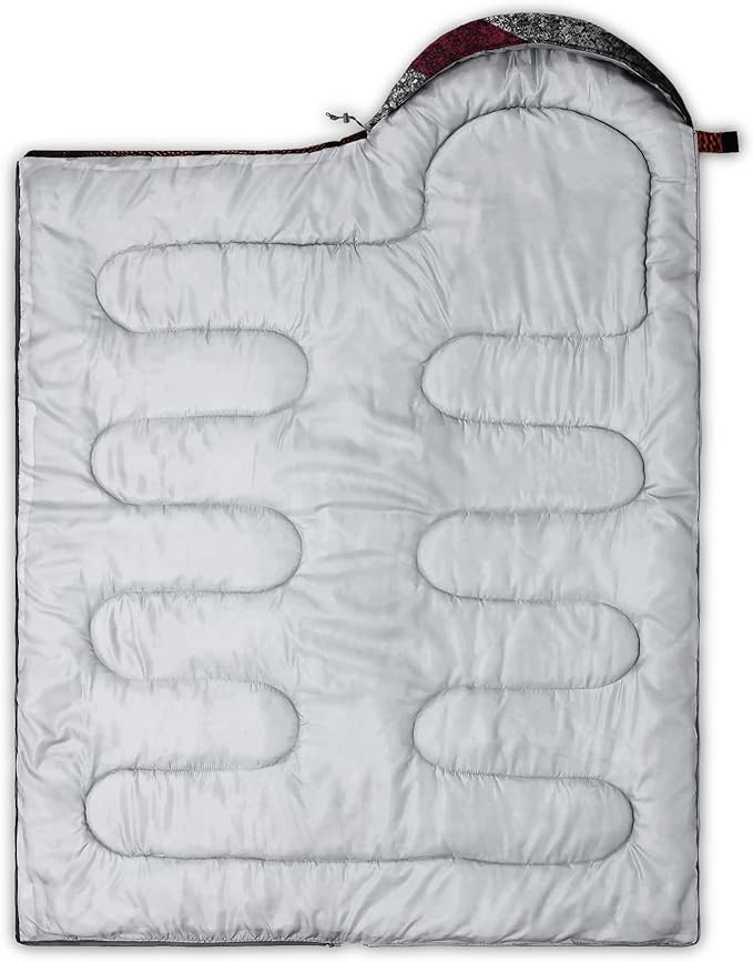 QOOMO Camping Sleeping Bags3 Season Warm &amp Cool WeatherLightweightWaterproof Sleeping Bags for Adults &amp KidsTravelingand OutdoorsCamping Gear Equipment