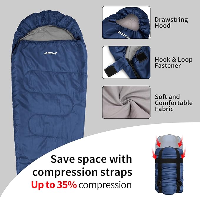 Cold Weather Mummy Sleeping Bag 15°F Extreme 3-4 Season Sleeping Bag for Adults - 0 Degree Winter Sleeping Bag Machine Washable for Hiking Backpacking &amp Outdoor Activities