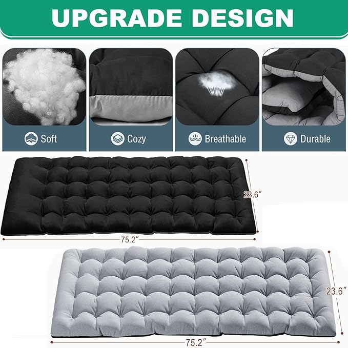 LILYPELLE Portable Folding Cot Bed Adjustable 5-Position Adults Reclining Chaise with Pillow Outdoor Portable Lounge Chair Sleeping Cot for Camping Pool Beach Patio