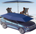 Fully Automatic Car Tent Umbrella Car Roof Top Sun Shade Cover with Remote Control Retractable Folding Movable Carport Pop Up for Outdoor Falling Leaves Blue-5m