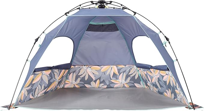 Lightspeed Outdoors Pop-Up Beach Sun Shade Quick Shelter Vintage Floral