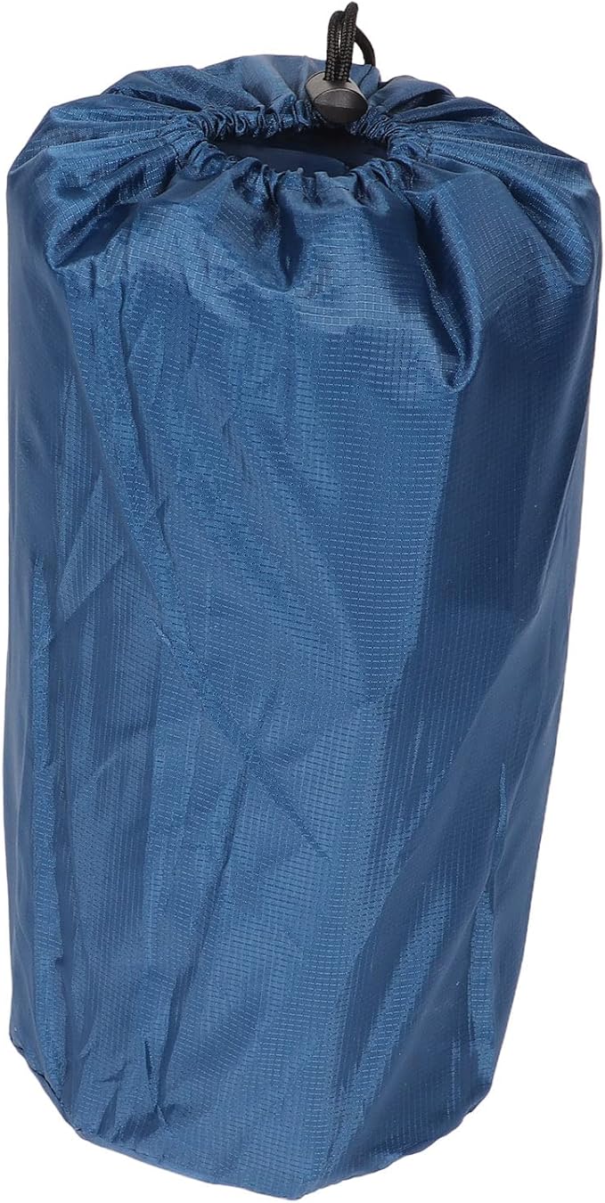 Outdoor Air Mattress Portable Proof Double Inflatable Camping Mat Navy Blue with Built in Foot Pump Durable 210T Fabric for Camping Hiking Backpacking