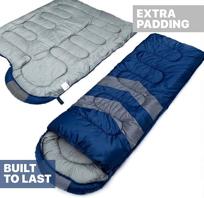 MalloMe Sleeping Bags for Adults Cold Weather &amp Warm - Backpacking Camping Sleeping Bag for Kids 10-12 Girls Boys - Lightweight Compact Camping Essentials Gear Accessories Hiking Sleep Must Have