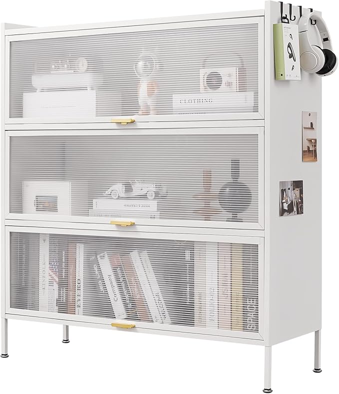 3 Tier Pantry Storage Cabinet Baker Racks for Kitchen Microwave Rack Kitchen Pantry Storage Cabinet Sideboard White