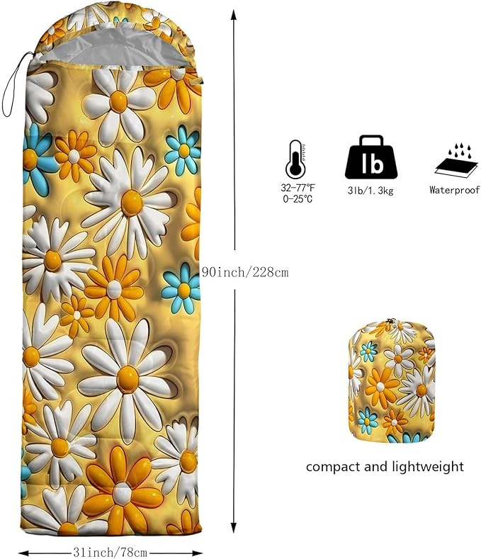 Kids Sleeping Bag for Boys Girls3D Pink Stars Print-Lightweight Warm Portable Outdoor Indoor-Waterproof Cold Weather Resistant Sleeping Bag for Camping Hiking
