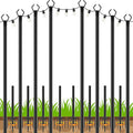 LETIANPAI 8 Pack String Light Poles10 FT Metal Poles with Fork for Outdoor String LightsOutdoor Light Poles with ForkPoles/Post/Stand for Outside