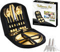Camping Mess Kits with Portable Case Stainless Steel Outdoor Picnic Dinnerware Set with Plate Spoon Fork Knife Cloth Napkins