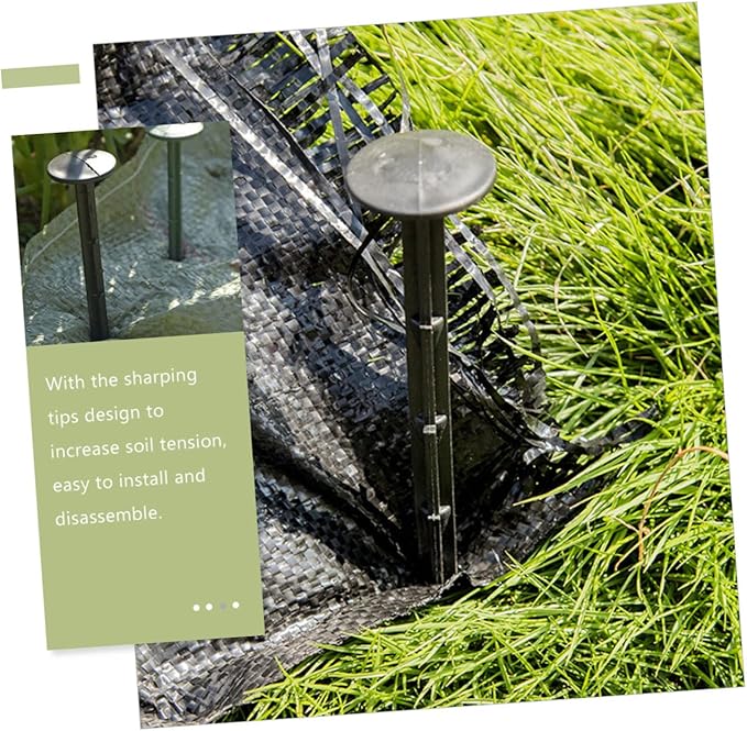 BESPORTBLE 120Pcs Plastic Garden Stakes for Ground Fixing Weather-Resistant Lawn Nails for Landscaping and Garden Use Sturdy Plastic Ground Pegs for Plant Cloth and Shade Cloth