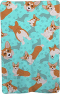 Caroline's Treasures MLM1015TBLT Red and White Pembroke Corgi Soft Travel Blanket with Bag Airplane Blanket Indoor Outdoor Camping Blanket for Traveling Picnics Beach Trips Concerts