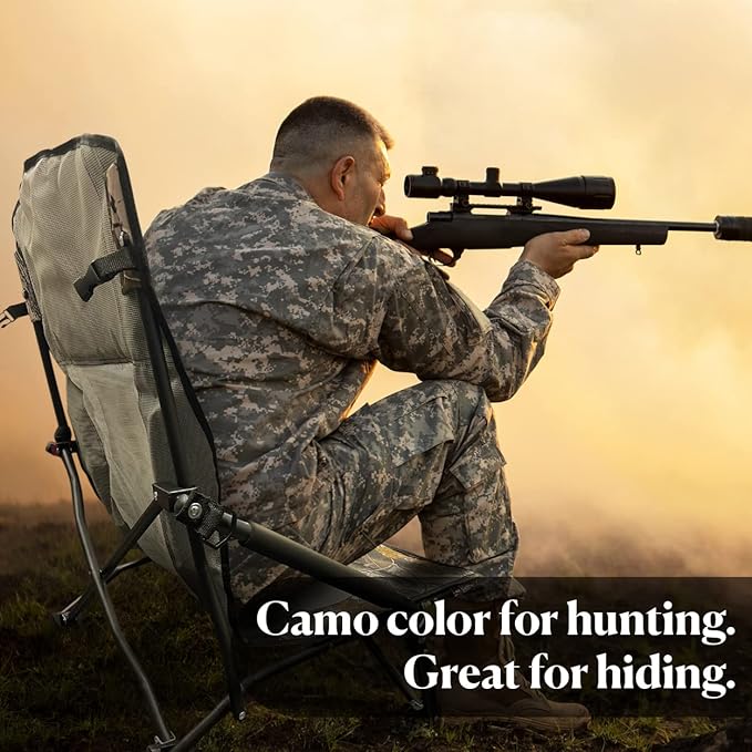 Nice C Hunting Chair Camping Chair Turkey Hunting Chairs Turkey Seats Folding Backpacking Chair with Cup Holder &amp Carry Strap Compact &amp Heavy Duty Travel Picnic (1 Pack)