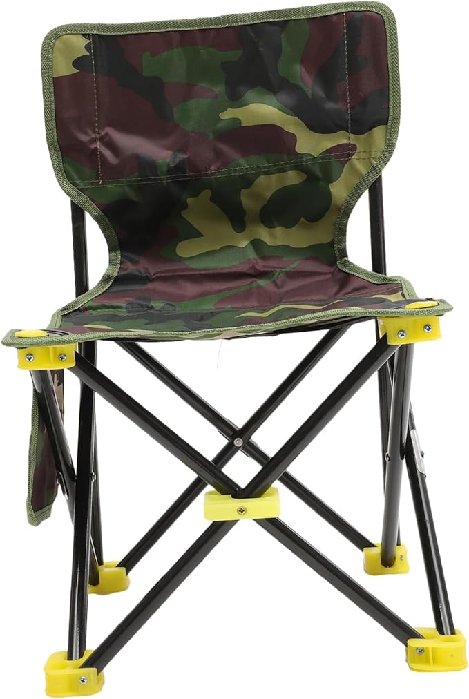 Folding Fishing Chair Portable Outdoor Fishing Stool Backrest Compact Design for for Camping Hiking
