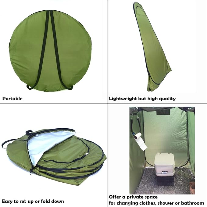 XKMT- Beach Portable Pop Up Changing Tent/Outdoor Privacy Tent/Camping Toilet Tent/Window Rain Shelter/Foldable With Carry Bag [P/N: ET-OUTDOOR005-GREEN]