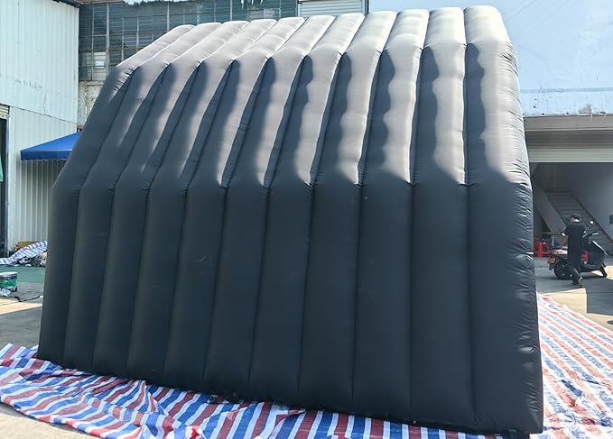 Portable Outdoor Inflatable Stage Tent Rooftop Booth Inflatable Stage Cover Marquee Concert Shelter Dome Marquee Cover 29.5x16.5x14.8ft