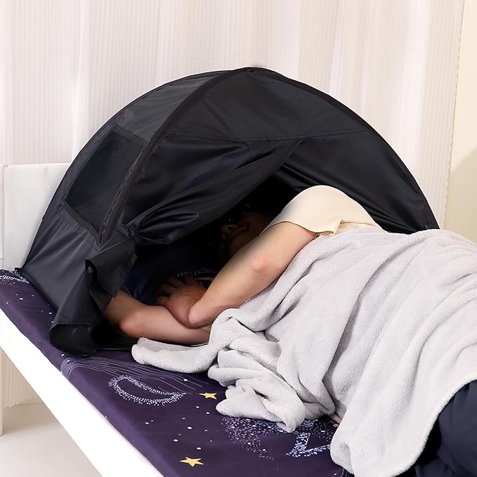 Sleep Bed Tent Light-Blocking Privacy Tent Blackout Canopy to Improve Sleep Anytime Anywhere. Perfect for Nightshift Dorms Travel Naps and Relaxation