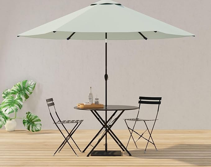 Carolina Chair &amp Table Bistro Set of 2 Foldable Outdoor Chairs - Elegant Powder Coated Metal Seat and Frame Folding Chairs - Modern Style Space Saving Furniture for Patio Balcony or Garden (Black