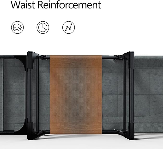 Guest Bed Foldable with Mattress Camping Cot Six Position Adjustable Backrest 8 Legged Support for Home Office Nap Beach Travel No Installation RequiredD-200 * 68 * 30cm