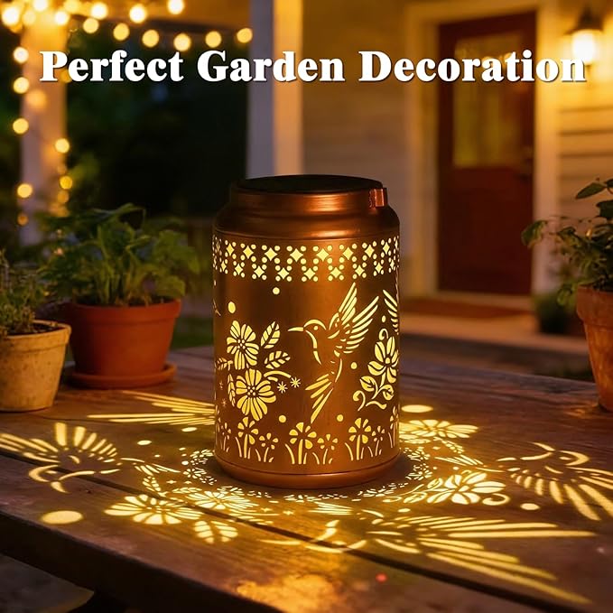 Hummingbird Solar Lights Outdoor Waterproof - Birthday Gifts for Women Mom Grandma Mothers Day Gifts Hanging Solar Lights for Yard Patio Porch Garden Decor