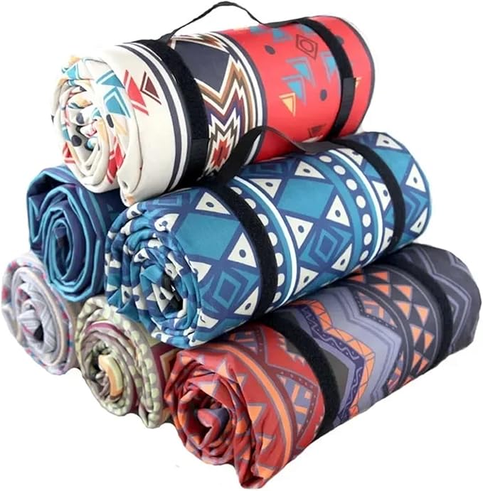 Picnic Camping BlanketBeach Blanket Outdoor Camping Mat Thickened Picnic Soft Cloth Beach Mat Portable Rainproof Beach Composite Process Sleeping Pad (Brown 1 x 1 cm (Square))