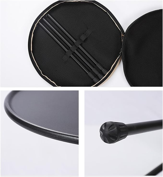 Folding Round Table Telescopic Outdoor Table Three-legged Dining Table Aluminum Alloy Table for Hiking Camping