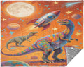 Throw Blanket For Sofa Cartoon Colorful Dinosaur ROCKETS Blankets For Adults 50x70