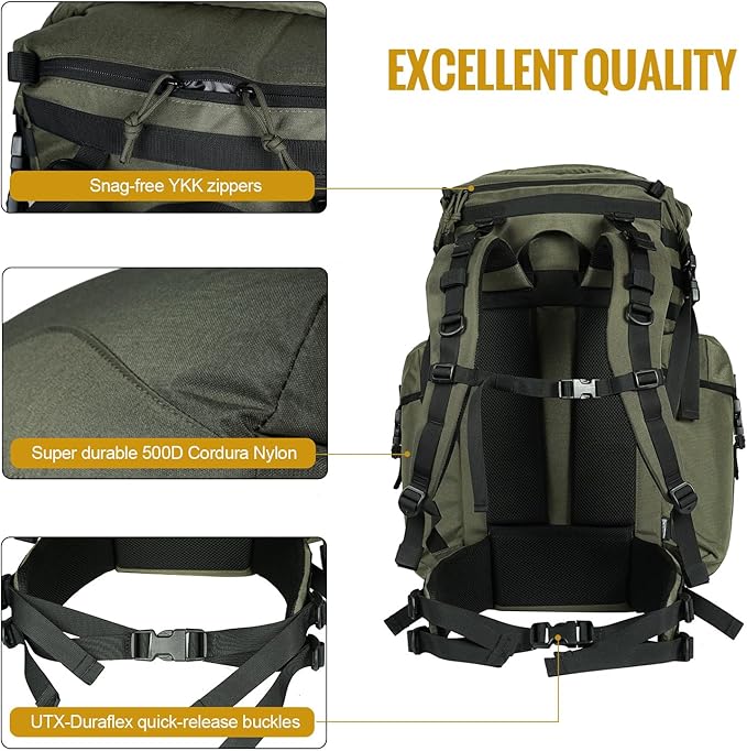 OneTigris Wild Rocket 45L Bushcraft Backpack + OneTigris Dipper Camping Table