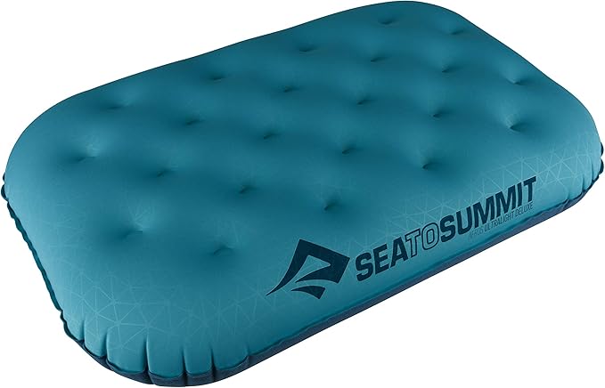 Sea to Summit Aeros Ultralight Inflatable Camping and Travel Pillow Deluxe Aqua