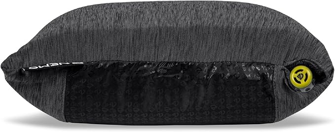 Nemo Equipment Fillo Backpacking &amp Camping Pillow - Black Pearl/Birch Bud - One Size