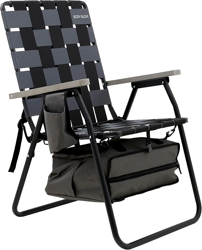 Body Glove Colorado Folding Chair for Adults – Portable Outdoor Beach Chair with Cup Holder Heavy Duty Foldable Chair - 325lb