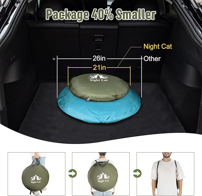 Night Cat Pop-up Camping Tent: 1 Person Tent Waterproof Instant Easy Setup Outdoor Tent
