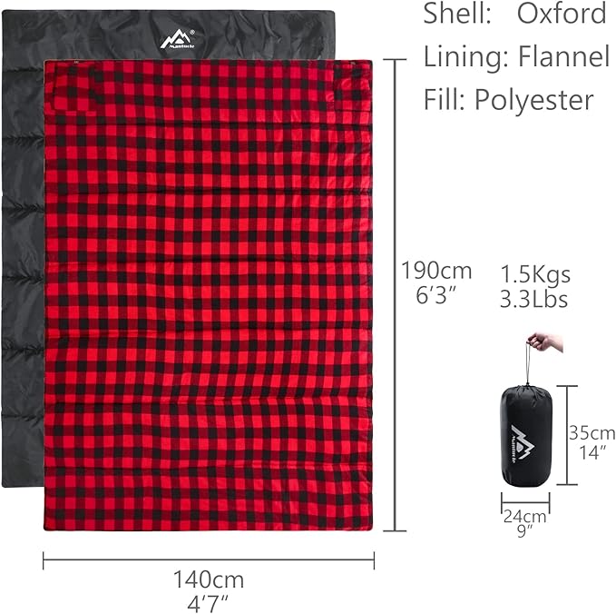 Heated Sleeping Bag pad Heated Sleeping Bag Liner Type-C Input 5+5 Heating Zones Operated by Power Bank (Battery NOT Included) or Other USB Power Supply. Type-C.