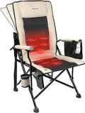 REALEAD Heated Camping Chair - Fully Padded - Heated Chairs Outdoor Sports - Supports 400 lbs - Portable Heated Outdoor Camp Chair for Sport Events - Battery NOT Included