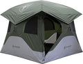 Gazelle Tents™ T4 Hub Tent Easy 90 Second Set-Up Waterproof UV Resistant Removable Floor Ample Storage Options 4-Person Alpine Green 94 x 94 x 78 GT400GR