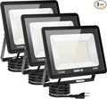 150W LED Flood Light Outdoor 3 Pack IP66 Waterproof 6000K Daylight White Security Lights Outside Lamp 18000LM Exterior Floodlights Lighting for Workshop Yard Stadium