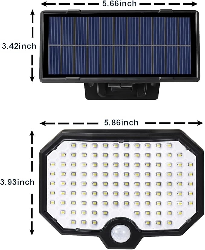 Solar Lights Outdoor Waterproof Motion Sensor Outdoor Lights with 16.5ft Cable120°Wide Angle Dusk to Dawn Solar Security Split Flood Lights for Yard Garage Porch Shed BarnLED 6500K1 Pack